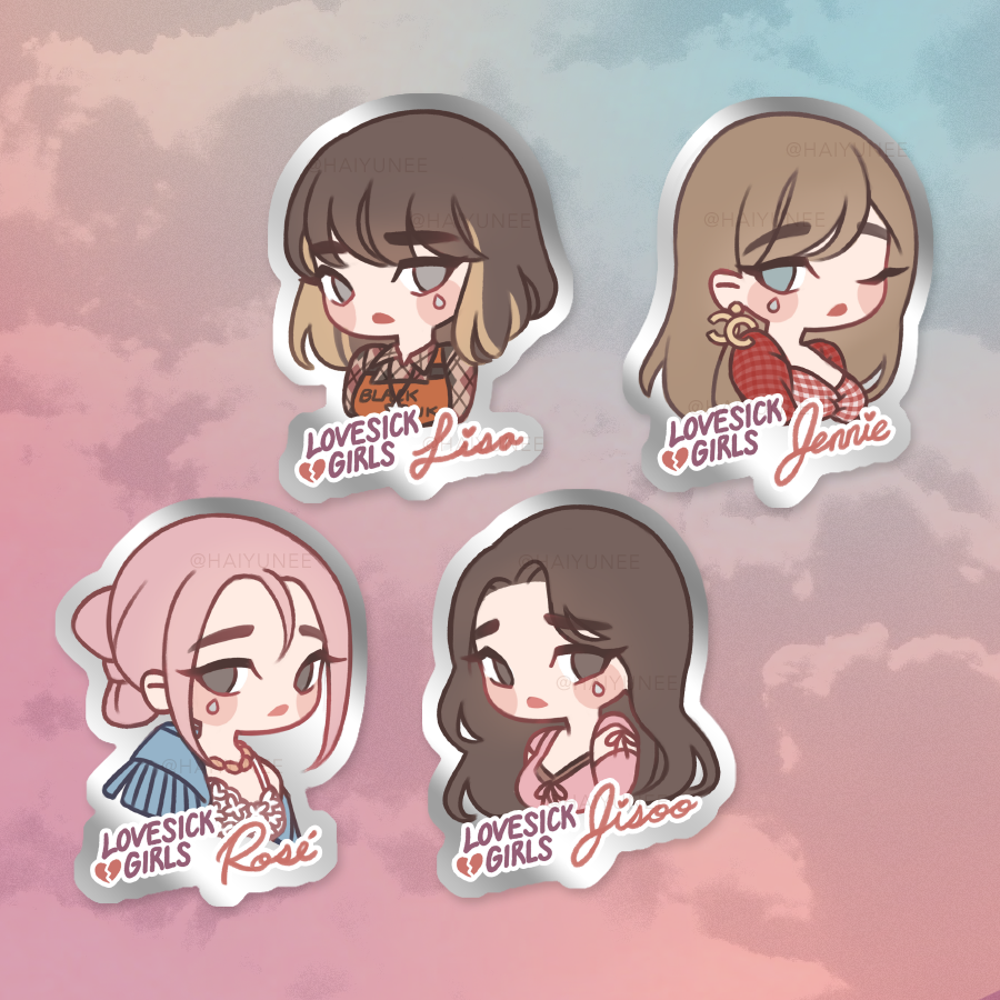 BLACKPINK Lovesick Girls Mirror Stickers — haiyun